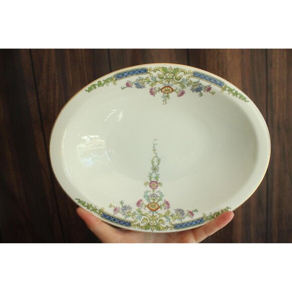 Vintage 1920s 1930s Serving Bowl, Hutschenreuther Selb China, Floral Print - Picture 9 of 10